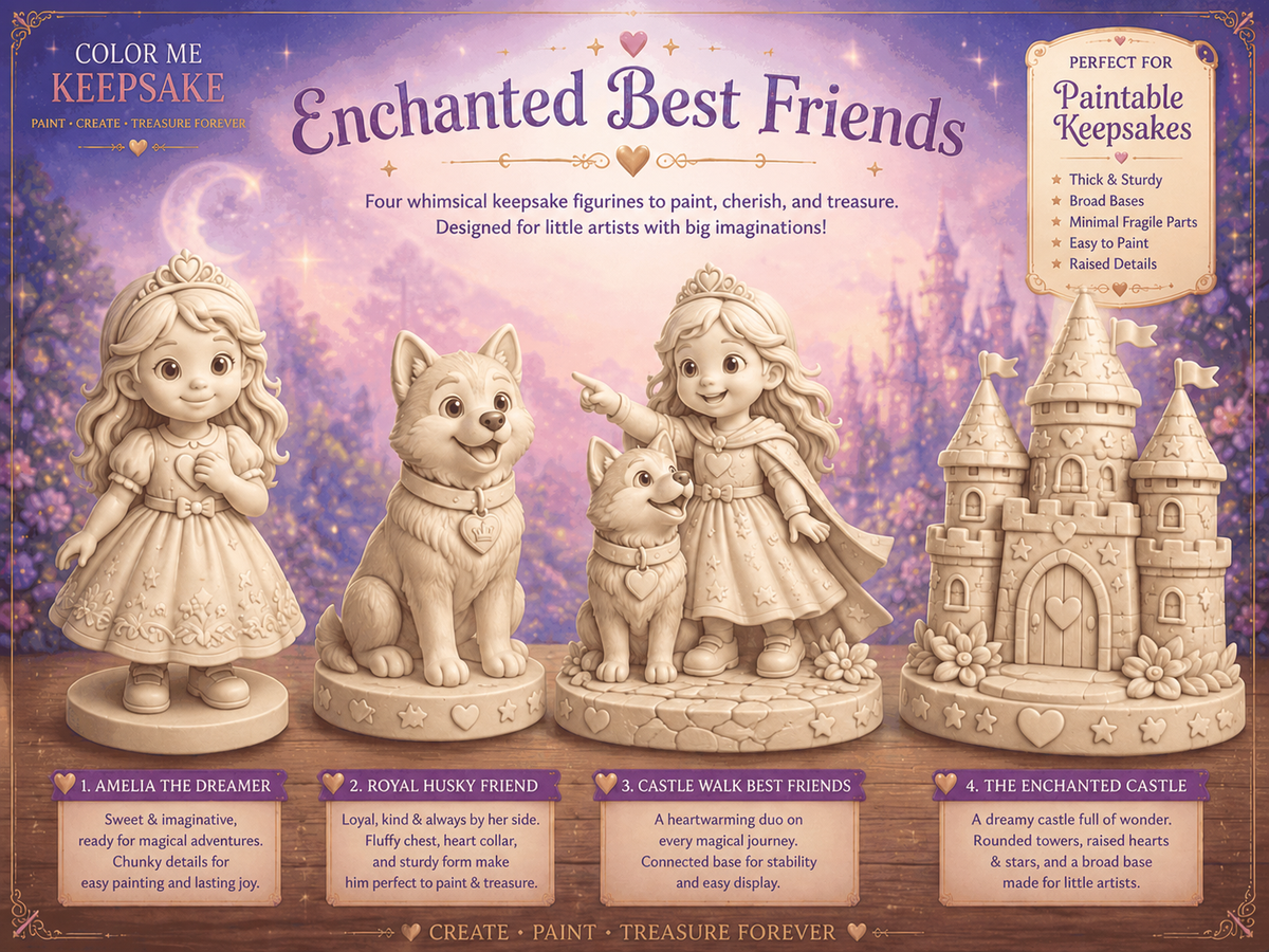 Enchanted Best Friends figurine design sheet