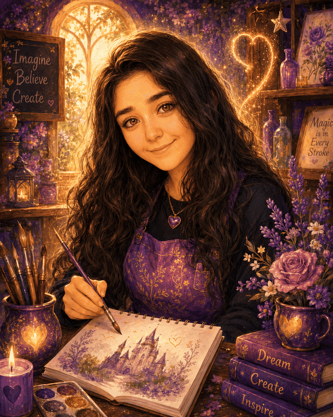 Storybook-style illustration representing Daughter
