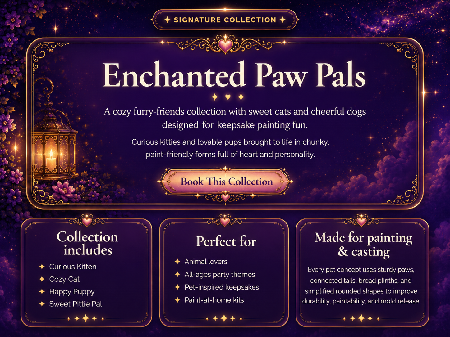 Enchanted Paw Pals collection showcase