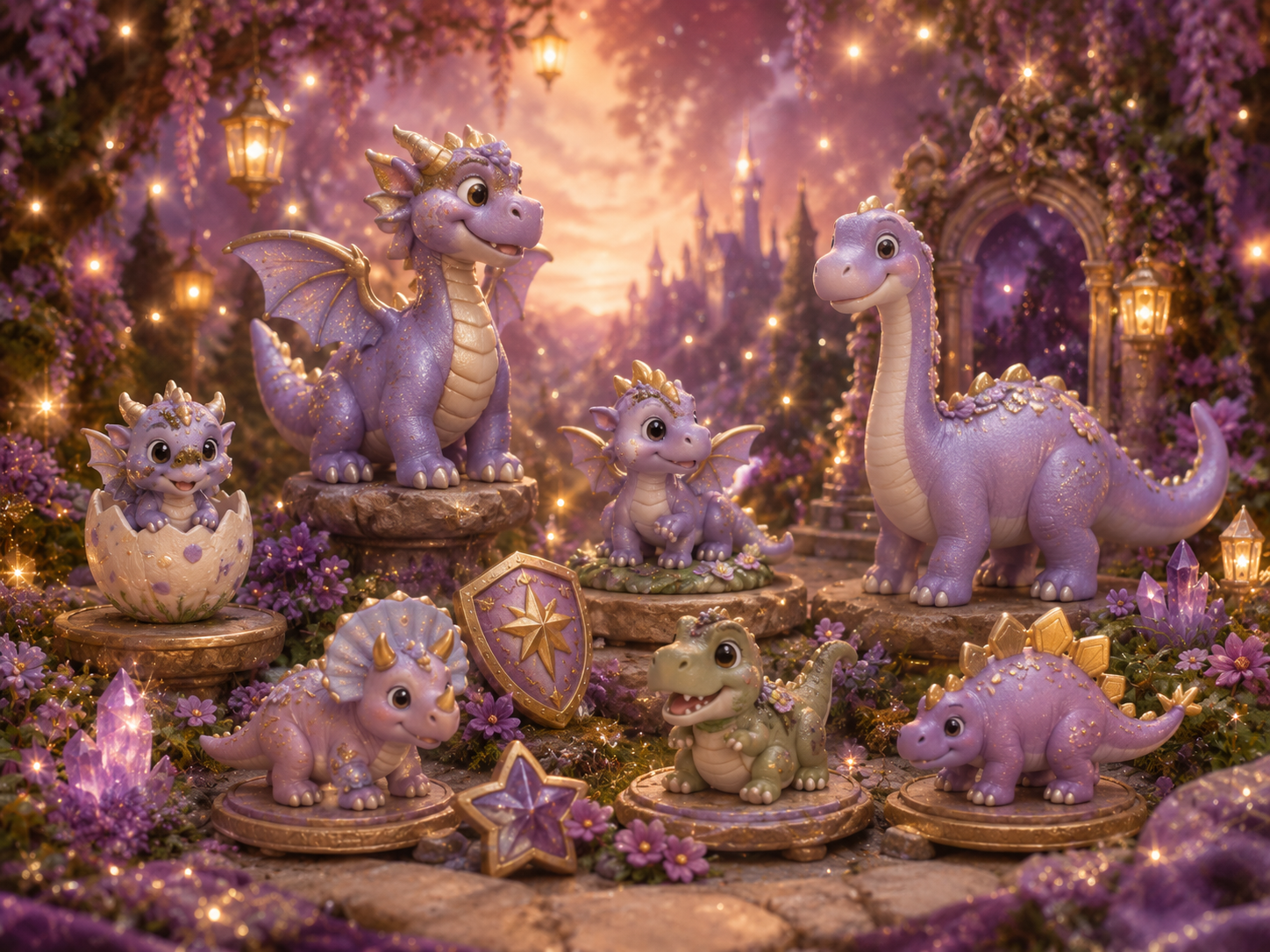 Dragons and Dinosaurs sculpted keepsakes preview art