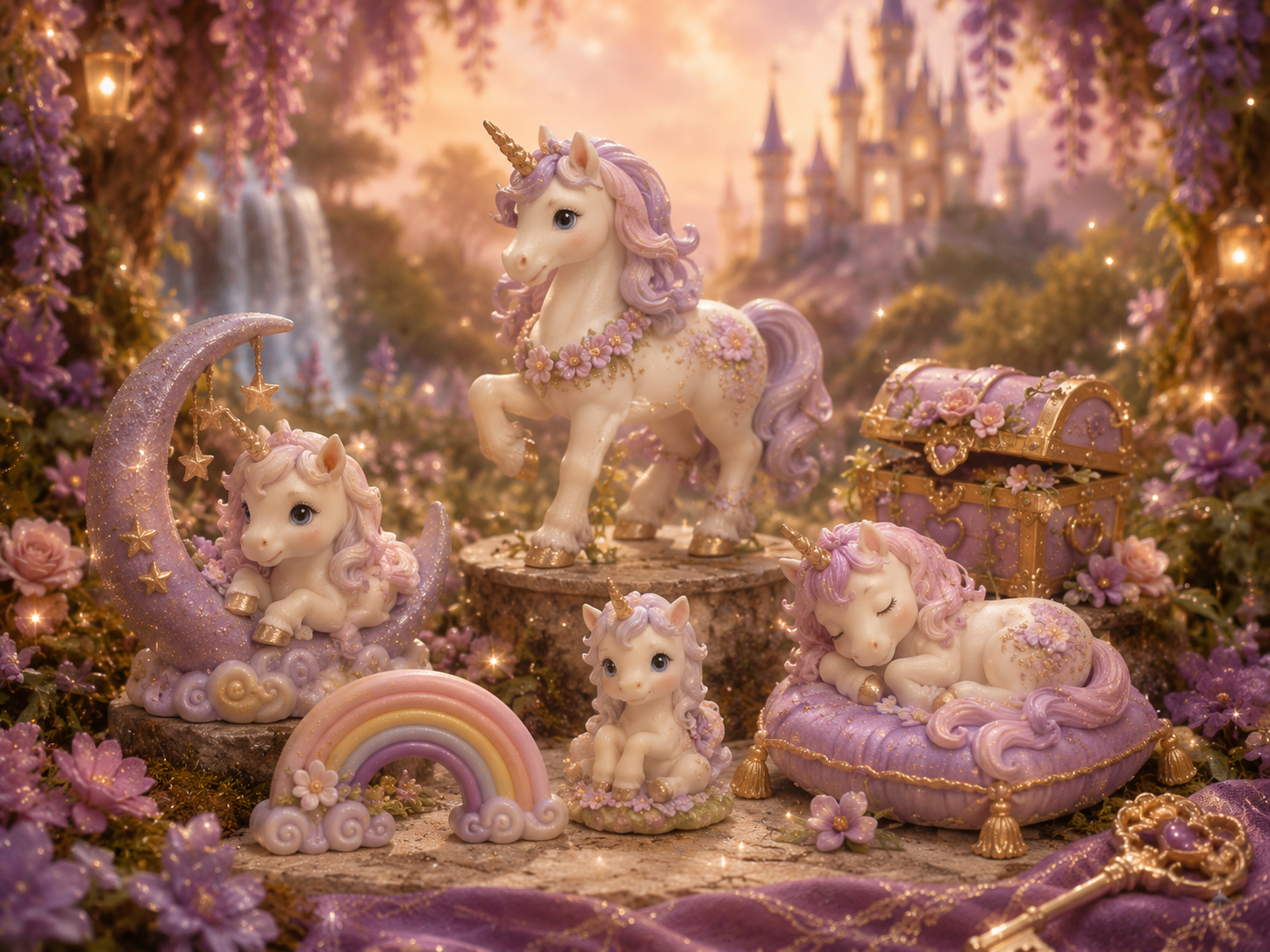 Unicorns sculpted keepsakes preview art