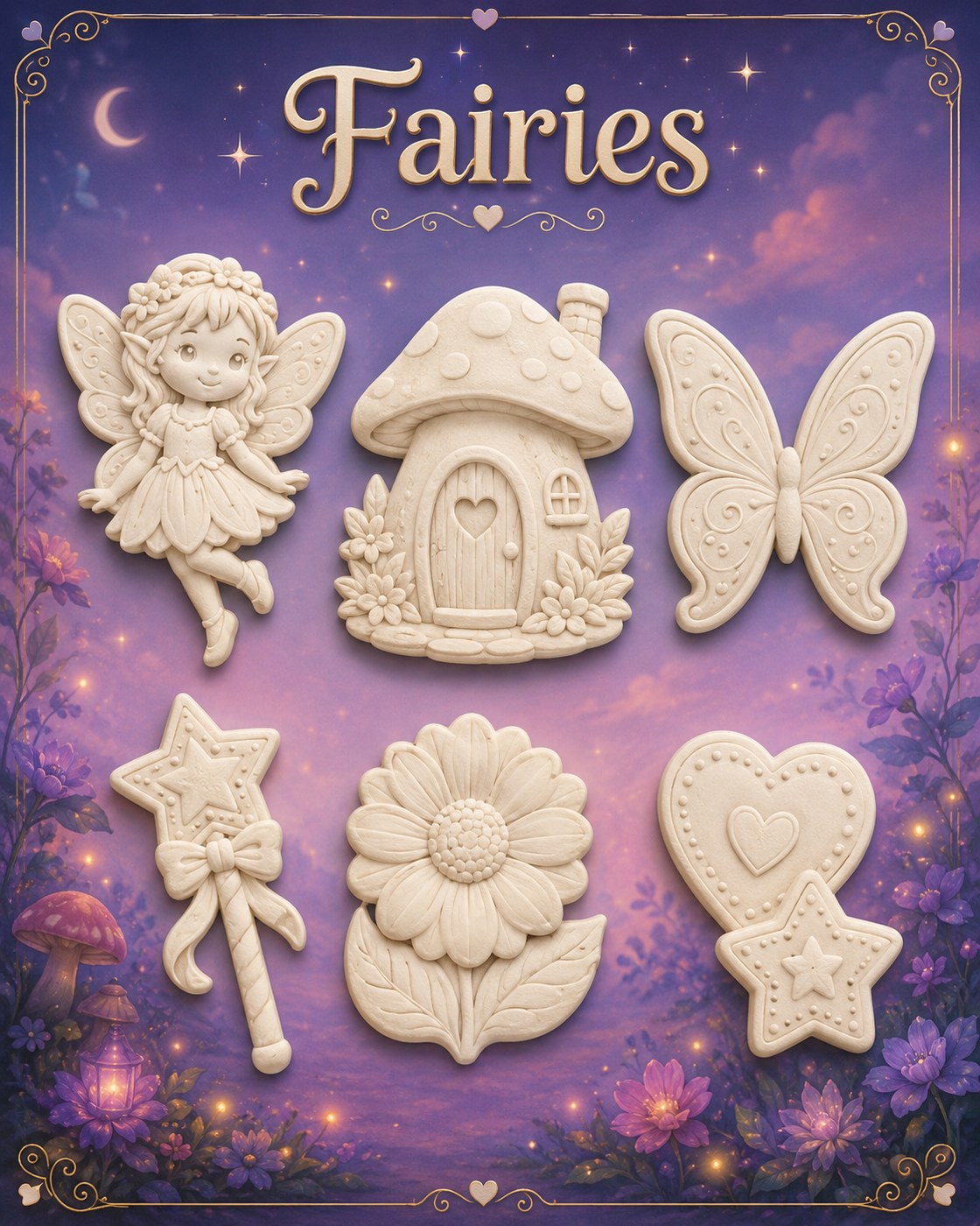 Fairies flatback keepsake pieces