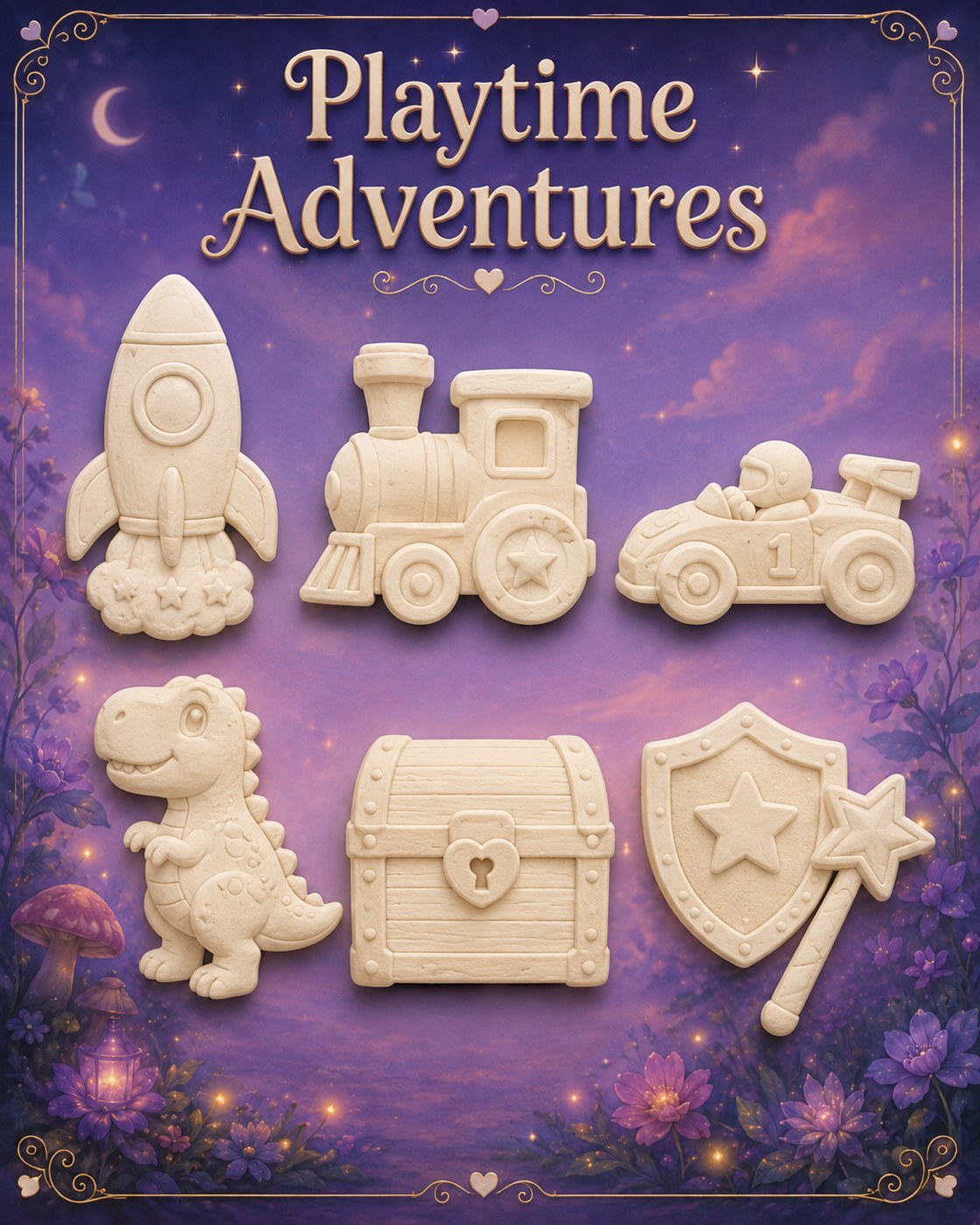 Playtime Adventures flatback keepsake pieces
